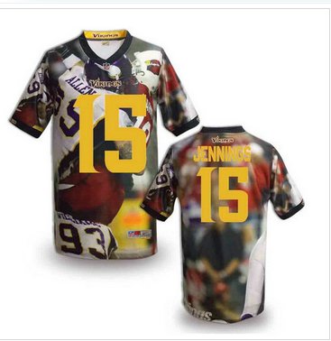 Minnesota Vikings #15 JENNINGS Men's Stitched NFL Elite Fanatical Version Jersey (7)