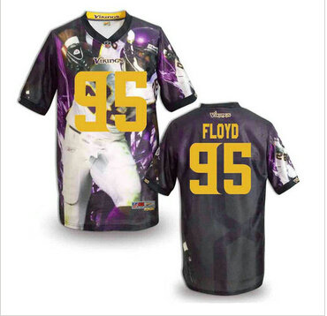 Minnesota Vikings #95 FLOYD Men's Stitched NFL Elite Fanatical Version Jersey (3)