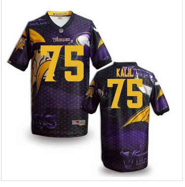 Minnesota Vikings #75 KALIL Men's Stitched NFL Elite Fanatical Version Jersey (6)