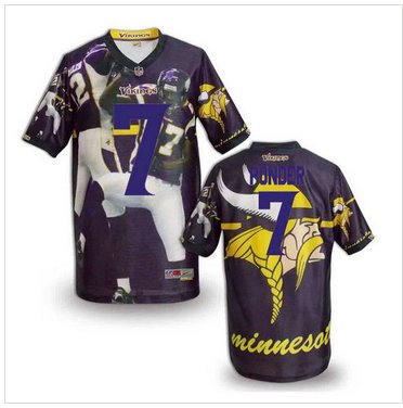 Minnesota Vikings #7 PONDER Men's Stitched NFL Elite Fanatical Version Jersey (4)