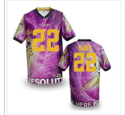 Minnesota Vikings #22 AMITH Men's Stitched NFL Elite Fanatical Version Jersey (2)