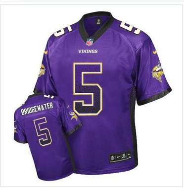 Minnesota Vikings #5 Teddy Bridgewater Purple Team Color NFL Elite Drift Fashion Jersey