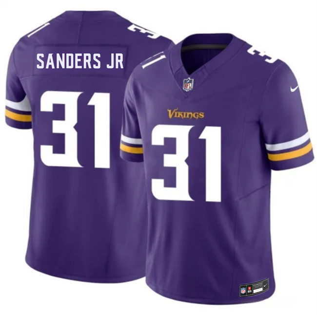 Men's Minnesota Vikings #31 Marcus Sanders Jr Purple 2026 Draft F.U.S.E. Vapor Untouchable Limited Stitched Jersey