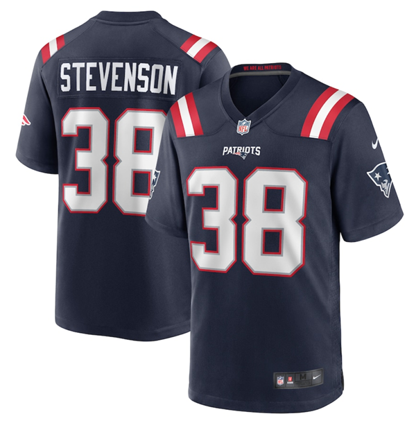 Men's New England Patriots #38 Rhamondre Stevenson Navy Limited Stitched Game Jersey Men's New England Patriots #38 Rhamondre Stevenson Navy Limited Stitched Game Jersey