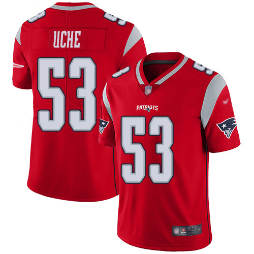 Nike Patriots #53 Josh Uche Red Men's Stitched NFL Limited Inverted Legend Jersey Nike Patriots #53 Josh Uche Red Men's Stitched NFL Limited Inverted Legend Jersey