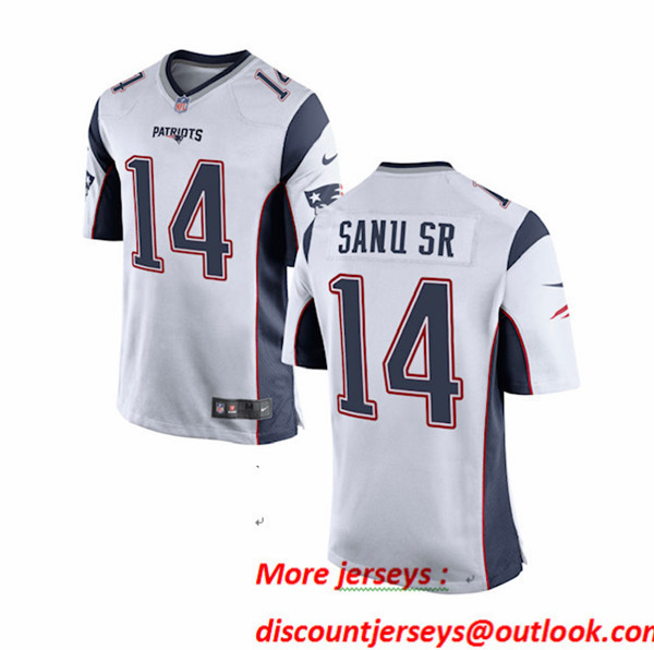 New England Patriots #14 Mohamed SANU SR White Vapor Limited Jersey