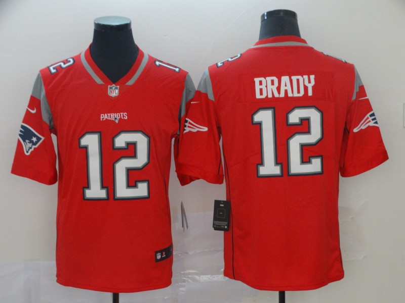 Nike Patriots 12 Tom Brady Red Inverted Legend Limited Jersey Nike Patriots 12 Tom Brady Red Inverted Legend Limited Jersey