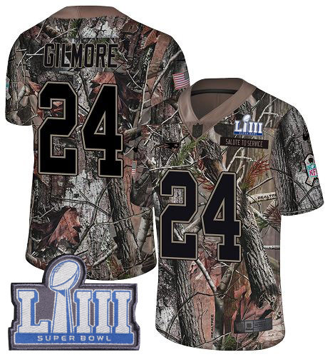 Nike Patriots #24 Stephon Gilmore Camo Super Bowl LIII Bound Men's Stitched NFL Limited Rush Realtree Jersey Nike Patriots #24 Stephon Gilmore Camo Super Bowl LIII Bound Men's Stitched NFL Limited Rush Realtree Jersey