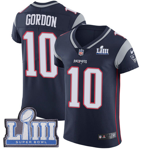 Nike Patriots #10 Josh Gordon Navy Blue Team Color Super Bowl LIII Bound Men's Stitched NFL Vapor Untouchable Elite Jersey Nike Patriots #10 Josh Gordon Navy Blue Team Color Super Bowl LIII Bound Men's Stitched NFL Vapor Untouchable Elite Jersey