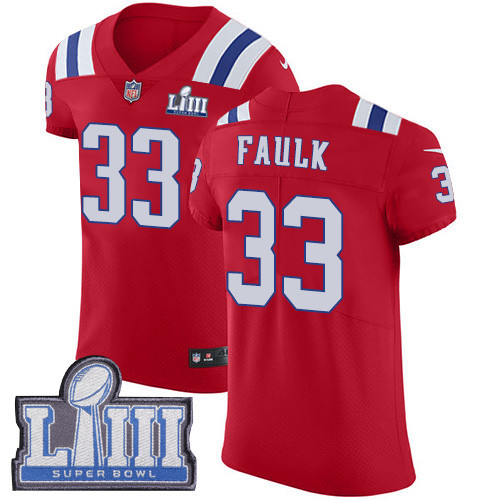 Nike Patriots #33 Kevin Faulk Red Alternate Super Bowl LIII Bound Men's Stitched NFL Vapor Untouchable Elite Jersey Nike Patriots #33 Kevin Faulk Red Alternate Super Bowl LIII Bound Men's Stitched NFL Vapor Untouchable Elite Jersey