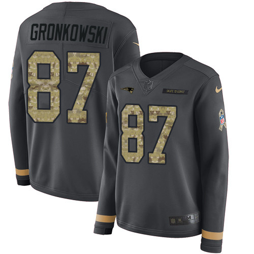 Nike Patriots #87 Rob Gronkowski Anthracite Salute to Service Nike Patriots #87 Rob Gronkowski Anthracite Salute to Service