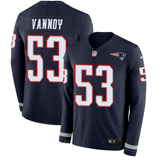Nike Patriots #53 Kyle Van Noy Navy Blue Team Color Men's Stitched NFL Limited Therma Long Sleeve Jersey Nike Patriots #53 Kyle Van Noy Navy Blue Team Color Men's Stitched NFL Limited Therma Long Sleeve Jersey