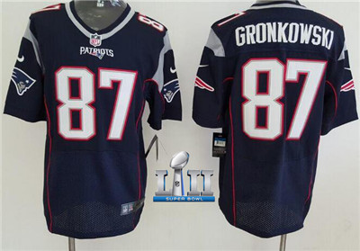 Nike Patriots #87 Rob Gronkowski Navy Blue Team Color Super Bowl LII Men's Stitched NFL New Elite Jersey Nike Patriots #87 Rob Gronkowski Navy Blue Team Color Super Bowl LII Men's Stitched NFL New Elite Jersey