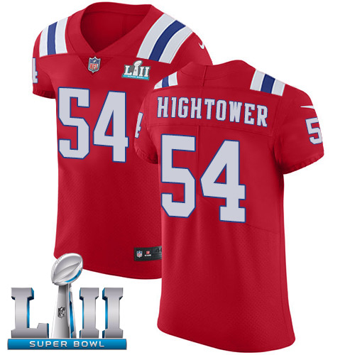 Nike Patriots #54 Dont'a Hightower Red Alternate Super Bowl LII Men's Stitched NFL Vapor Untouchable Elite Jersey Nike Patriots #54 Dont'a Hightower Red Alternate Super Bowl LII Men's Stitched NFL Vapor Untouchable Elite Jersey