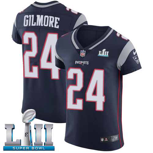 Nike Patriots #24 Stephon Gilmore Navy Blue Team Color Super Bowl LII Men's Stitched NFL Vapor Untouchable Elite Jersey Nike Patriots #24 Stephon Gilmore Navy Blue Team Color Super Bowl LII Men's Stitched NFL Vapor Untouchable Elite Jersey