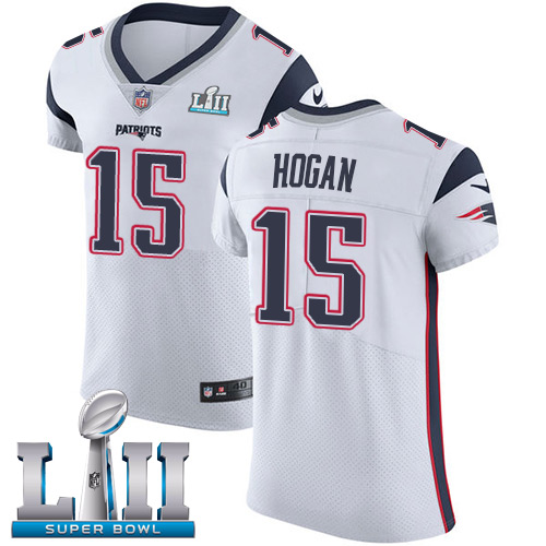 Nike Patriots #15 Chris Hogan White Super Bowl LII Men's Stitched NFL Vapor Untouchable Elite Jersey Nike Patriots #15 Chris Hogan White Super Bowl LII Men's Stitched NFL Vapor Untouchable Elite Jersey