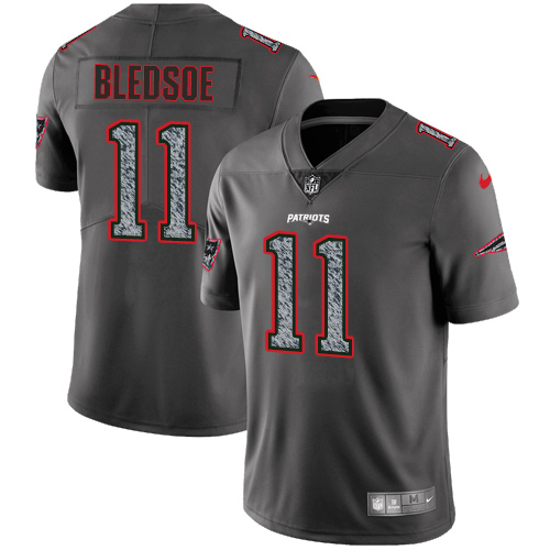 Nike Patriots #11 Drew Bledsoe Gray Static Men's Stitched NFL Vapor Untouchable Limited Jersey Nike Patriots #11 Drew Bledsoe Gray Static Men's Stitched NFL Vapor Untouchable Limited Jersey