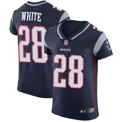 Nike Patriots #28 James White Navy Blue Team Color Men's Stitched NFL Vapor Untouchable Elite Jersey Nike Patriots #28 James White Navy Blue Team Color Men's Stitched NFL Vapor Untouchable Elite Jersey