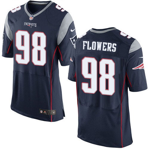 Nike Patriots #98 Trey Flowers Navy Blue Team Color Men's Stitched NFL Elite Jersey Nike Patriots #98 Trey Flowers Navy Blue Team Color Men's Stitched NFL Elite Jersey