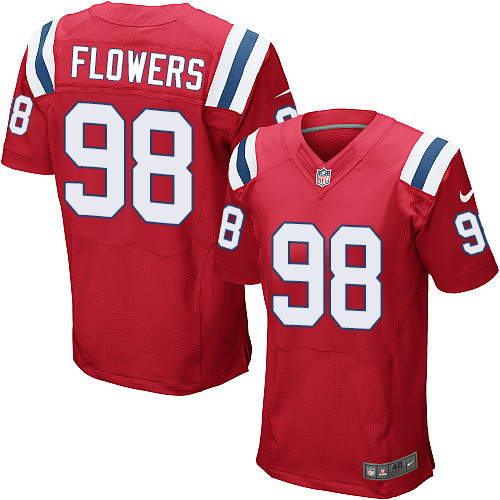 Nike Patriots #98 Trey Flowers Red Alternate Men's Stitched NFL Elite Jersey Nike Patriots #98 Trey Flowers Red Alternate Men's Stitched NFL Elite Jersey