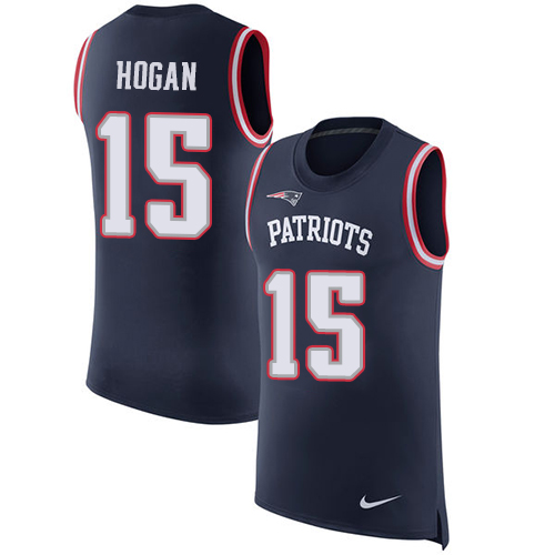 Nike Patriots #15 Chris Hogan Navy Blue Team Color Men's Stitched NFL Limited Rush Tank Top Jersey Nike Patriots #15 Chris Hogan Navy Blue Team Color Men's Stitched NFL Limited Rush Tank Top Jersey