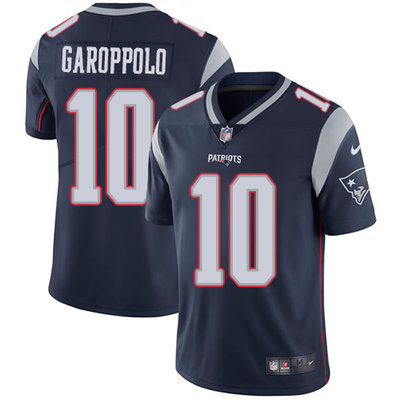 Nike Patriots #10 Jimmy Garoppolo Navy Blue Team Color Men's Stitched NFL Vapor Untouchable Limited Jersey