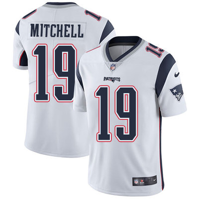 Nike Patriots #19 Malcolm Mitchell White Men's Stitched NFL Vapor Untouchable Limited Jersey Nike Patriots #19 Malcolm Mitchell White Men's Stitched NFL Vapor Untouchable Limited Jersey