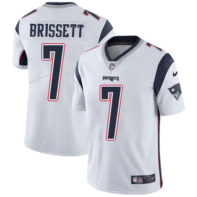 Nike Patriots #7 Jacoby Brissett White Men's Stitched NFL Vapor Untouchable Limited Jersey Nike Patriots #7 Jacoby Brissett White Men's Stitched NFL Vapor Untouchable Limited Jersey