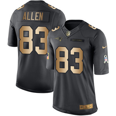 Nike Patriots #83 Dwayne Allen Black Men's Stitched NFL Limited Gold Salute To Service Jersey Nike Patriots #83 Dwayne Allen Black Men's Stitched NFL Limited Gold Salute To Service Jersey