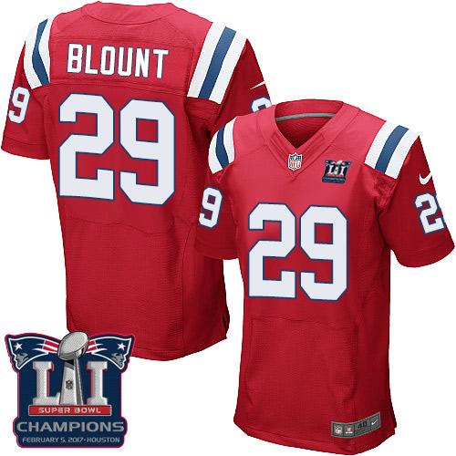 Nike Patriots #29 LeGarrette Blount Red Alternate Super Bowl LI Champions Men's Stitched NFL Elite Jersey Nike Patriots #29 LeGarrette Blount Red Alternate Super Bowl LI Champions Men's Stitched NFL Elite Jersey