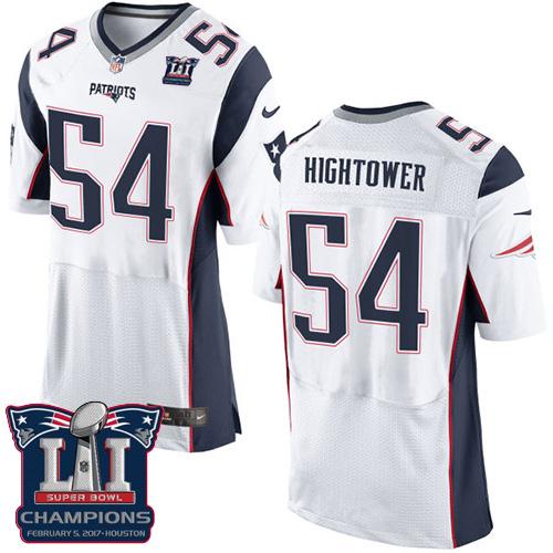 Nike Patriots #54 Dont'a Hightower White Super Bowl LI Champions Men's Stitched NFL New Elite Jersey