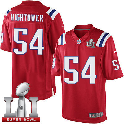 Nike Patriots #54 Dont'a Hightower Red Alternate Super Bowl LI 51 Men's Stitched NFL Limited Jersey