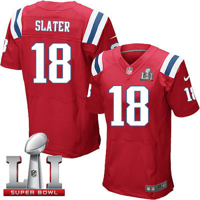 Nike Patriots #18 Matt Slater Red Alternate Super Bowl LI 51 Men's Stitched NFL Elite Jersey Nike Patriots #18 Matt Slater Red Alternate Super Bowl LI 51 Men's Stitched NFL Elite Jersey