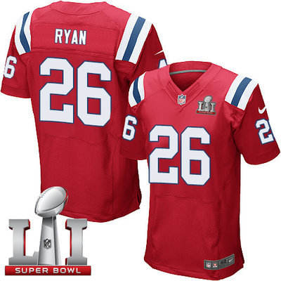 Nike Patriots #26 Logan Ryan Red Alternate Super Bowl LI 51 Men's Stitched NFL Elite Jersey Nike Patriots #26 Logan Ryan Red Alternate Super Bowl LI 51 Men's Stitched NFL Elite Jersey