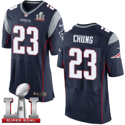 Nike Patriots #23 Patrick Chung Navy Blue Team Color Super Bowl LI 51 Men's Stitched NFL New Elite Jersey Nike Patriots #23 Patrick Chung Navy Blue Team Color Super Bowl LI 51 Men's Stitched NFL New Elite Jersey