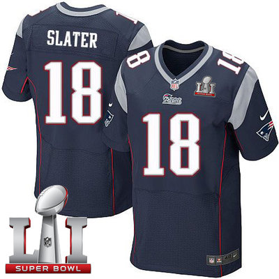 Nike Patriots #18 Matt Slater Navy Blue Team Color Super Bowl LI 51 Men's Stitched NFL Elite Jersey Nike Patriots #18 Matt Slater Navy Blue Team Color Super Bowl LI 51 Men's Stitched NFL Elite Jersey