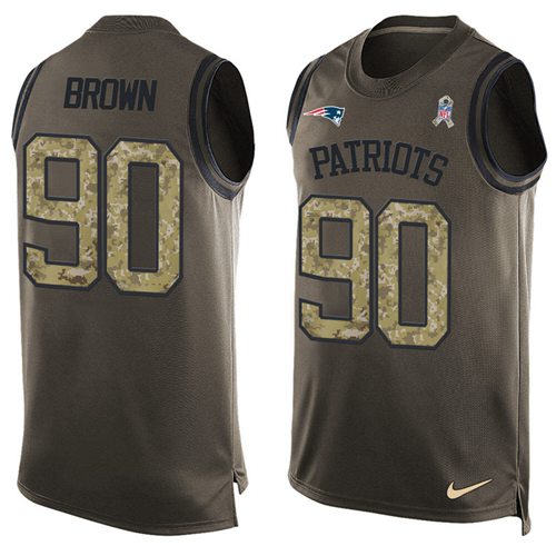 Nike Patriots #90 Malcom Brown Green Men's Stitched NFL Limited Salute To Service Tank Top Jersey Nike Patriots #90 Malcom Brown Green Men's Stitched NFL Limited Salute To Service Tank Top Jersey