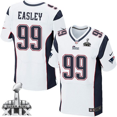 Nike Patriots #99 Dominique Easley White Super Bowl XLIX Men's Stitched NFL Elite Jersey Nike Patriots #99 Dominique Easley White Super Bowl XLIX Men's Stitched NFL Elite Jersey