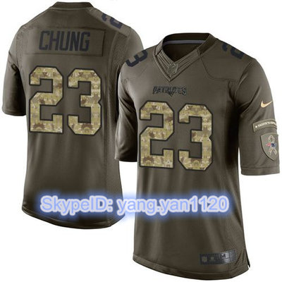 Nike Patriots #23 Patrick Chung Green Men's Stitched NFL Limited Salute to Service Jersey Nike Patriots #23 Patrick Chung Green Men's Stitched NFL Limited Salute to Service Jersey