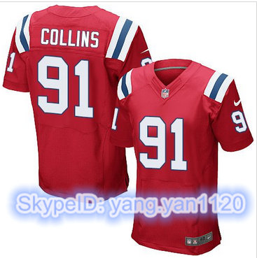 Nike New England Patriots #91 Jamie Collins Red Alternate Men's Stitched NFL Elite Jersey
