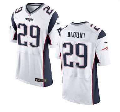 Nike New England Patriots #29 LeGarrette Blount White Men's Stitched NFL New Elite Jersey Nike New England Patriots #29 LeGarrette Blount White Men's Stitched NFL New Elite Jersey