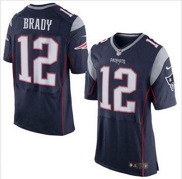 Nike New England Patriots #12 Tom Brady Navy Blue Team Color Men''s Stitched NFL New Elite Jersey