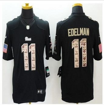 New New England Patriots #11 Julian Edelman Black Men''s Stitched NFL Limited Salute to Service Jersey New New England Patriots #11 Julian Edelman Black Men''s Stitched NFL Limited Salute to Service Jersey