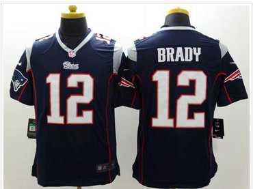 New New England Patriots #12 Tom Brady Navy Blue Team Color Men's Stitched NFL Limited Jersey