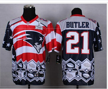 NEW Patriots #21 Malcolm Butler Navy Blue Super Bowl XLIX NFL Elite Noble Fashion Jersey