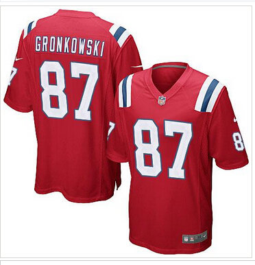 New New England Patriots #87 Rob Gronkowski Red Alternate NFL Game Jersey