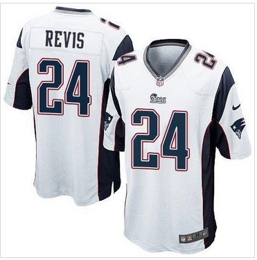 New New England Patriots #24 Darrelle Revis White NFL Game Jersey