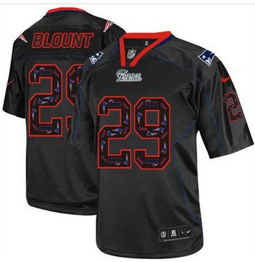 Nike New England Patriots #29 LeGarrette Blount New Lights Out Black NFL Elite Jersey