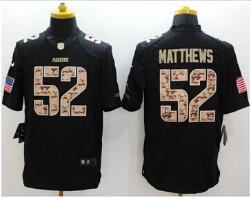 NEW Green Bay Packers #52 Clay Matthews Black NFL Limited Salute to service jersey NEW Green Bay Packers #52 Clay Matthews Black NFL Limited Salute to service jersey
