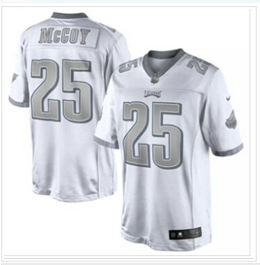 NEW Philadelphia Eagles #25 LeSean McCoy White Platinum Jersey NEW Philadelphia Eagles #25 LeSean McCoy White Platinum Jersey